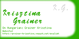 krisztina grainer business card